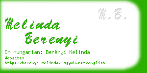 melinda berenyi business card