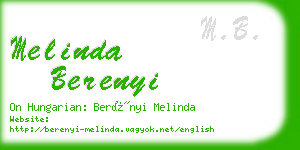 melinda berenyi business card